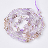 Natural Purple Rutilated Quartz Beads Strands G-S363-028E-2