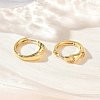 Brass Micro Pave Cubic Zirconia Hoop Earrings KK-CBA98BA-13G-3