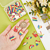 SUNNYCLUE 60Pcs 15 Style Rainbow Color Alloy Enamel Pendants ENAM-SC0003-23-3