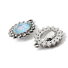 UV Plating Alloy Glass Pendants FIND-K032-41P-3