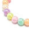 7Pcs 7 Color Candy Color Acrylic Round Beaded Stretch Bracelets Set BJEW-JB08928-6