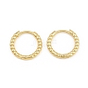 Brass Huggie Hoop Earrings KK-CBA8324-18B-G-5