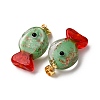Handmade Lampwork Pendants LAMP-A007-01G-04-02-3