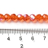 Electroplate Transparent Glass Beads Strands EGLA-A035-T6mm-L05-4