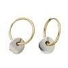 Two Tone Flat Round Alloy Hoop Earrings FS-WG41E3F-01-3