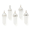 Natural Quartz Crystal Pointed Pendants G-M378-01P-A31-4