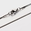 304 Stainless Steel Snake Chain Necklaces NJEW-M114-31-P-1