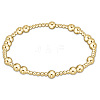 Bohemia Brass Round Beaded Stretch Bracelets TK0566-4-1