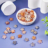 100Pcs 5 Colors Transparent Frosted Spray Painted Acrylic Beads FACR-TA0001-05-5