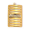 304 Stainless Steel with Crystal Rhinestone Pendants RB-OY001-12G-01-1