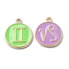 (Defective Closeout Sale)Alloy Enamel Pendants ENAM-XCP0001-41A-G-2