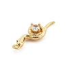 Brass Micro Pave Cubic Zirconia Pendants LS-KK-M321-01C-G-2