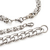 Unisex 304 Stainless Steel Chain Bracelets BJEW-TA0001-05P-14