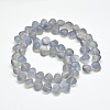 Frosted Electroplate Glass Shell Beads Strands EGLA-M002-B03-2