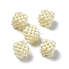 Handmade Opaque Plastic Woven Beads KY-P015-06E-1