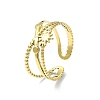 Ion Plating(IP) 304 Stainless Steel Sun Open Cuff Ring RJEW-L109-022G-1