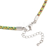 Braided Polycotton Cord Necklaces Making MAK-F038-B-P-3