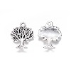 Tree Tibetan Style Alloy Pendants TIBEP-R338-24AS-NR-1