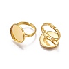 Adjustable Brass Finger Rings Components KK-WH0033-05G-1