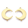 201 Stainless Steel Connector Charms STAS-R107-16G-3