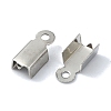 201 Stainless Steel Ribbon Crimp Ends STAS-C097-52P-2