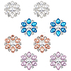 HOBBIESAY 8Pcs 4 Colors Zinc Alloy Crystal Rhinestone Shoe Decorations FIND-HY0002-29-1