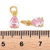 Brass Pave Cubic Zirconia Charms KK-K340-51G-03-3