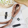 4Pcs 4 Styles PU Leather with Alloy Scarf Clips FIND-CL0002-25-4