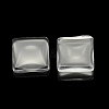 Transparent Glass Square Cabochons GGLA-A001-18mm-2