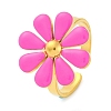 304 Stainless Steel Enamel Stud Rings for Women RJEW-U023-01G-04-2