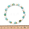 Natural Hemimorphite & Howlite Beads Stretch Bracelets for Women Men BJEW-JB13797-4