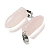 Natural Rose Quartz Pointed Pendants G-B127-18P-09-2