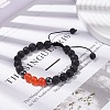 Natural Malaysia Jade(Dyed) & Lava Rock & Synthetic Hematite Braided Bead Bracelet BJEW-JB08144-02-2