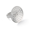 Non-Tarnish 304 Stainless Steel Sieve Ring Settings STAS-K278-06B-P-2