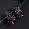 Alloy Rhinestone Stud Earrings WG15A7C-01-1