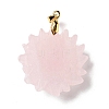 Natural Rose Quartz Pendants G-E043-01A-06G-3