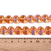 Electroplate Transparent Glass Beads Strands EGLA-B012-AB14-4