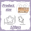 120Pcs Tibetan Style Alloy Bead Frame TIBEB-UN0001-06-3