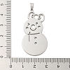 Christmas Theme 304 Stainless Steel Pendants STAS-Q005-01P-05-3