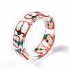 Transparent Epoxy Resin Finger Rings RJEW-S047-001C-4