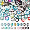  108Pcs 2 Colors Acrylic & Resin & Polymer Clay Rhinestone European Beads OPDL-NB0001-16-1