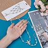 4Pcs 2 Styles Alloy Clear Rhinestone Anklets for Women AJEW-BBC0002-39-3