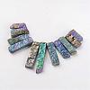Electroplated Natural Dragon Bone Stone Beads Strands G-I177-10D-1