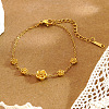 304 Stainless Steel Link Bracelets BJEW-P392-01G-1
