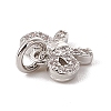 Brass Micro Pave Cubic Zirconia Pendants ZIRC-F132-86P-3