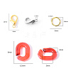 800Pcs 4 Colors Oval Acrylic Linking Rings DIY-YW0002-39-3