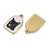 Printed 304 Stainless Steel Enamel Pendants SA-CBA1ED9-16G-03-2