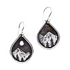 Teardrop with Mountain Pattern Alloy Dangle Earrings FS-WG9A937-01-5