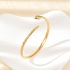 304 Stainless Steel Cuff Bangles for Women BJEW-B120-01G-03-3