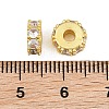 Brass Pave Clear Cubic Zirconia Beads CU-CBA6A75-19A-G-3